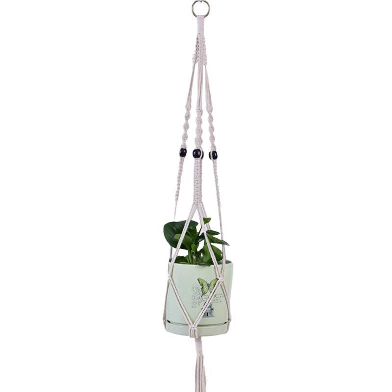 Macrame Plant Flower Pot Holder Hanger Hanging Planter Basket Hemp Rope Braided - #11