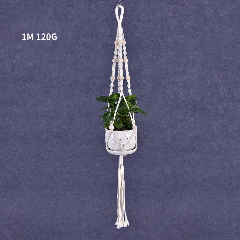 Macrame Plant Flower Pot Holder Hanger Hanging Planter Basket Hemp Rope Braided - #15