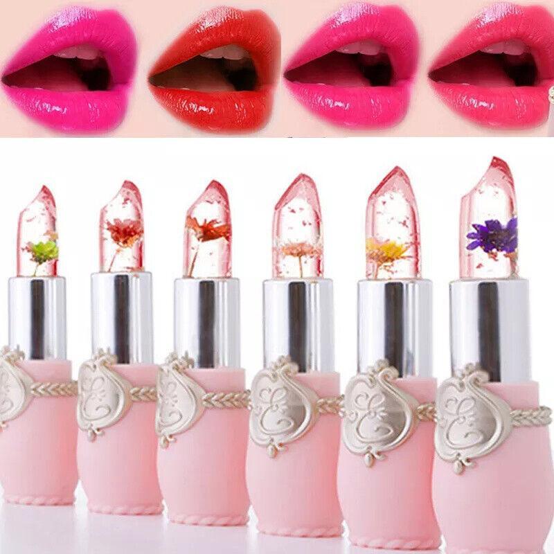 Flower Lipstick Color Jelly Transparent Magic Changing Lip Temperature Change Au - Green