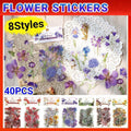 Scrapbooking Flower Stickers Pet Transparent Sticker - A