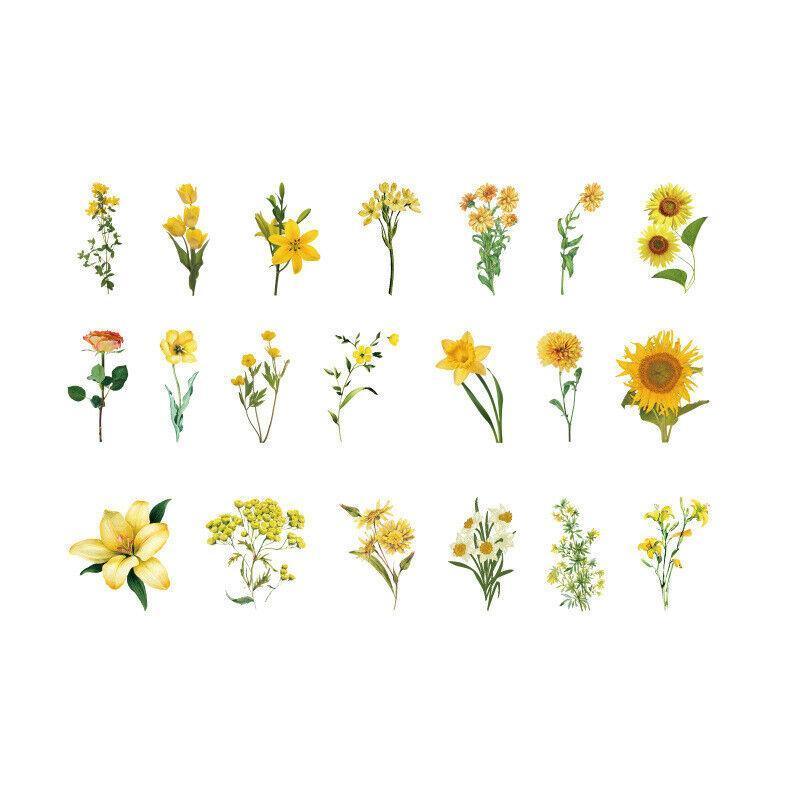 Scrapbooking Flower Stickers Pet Transparent Sticker - B