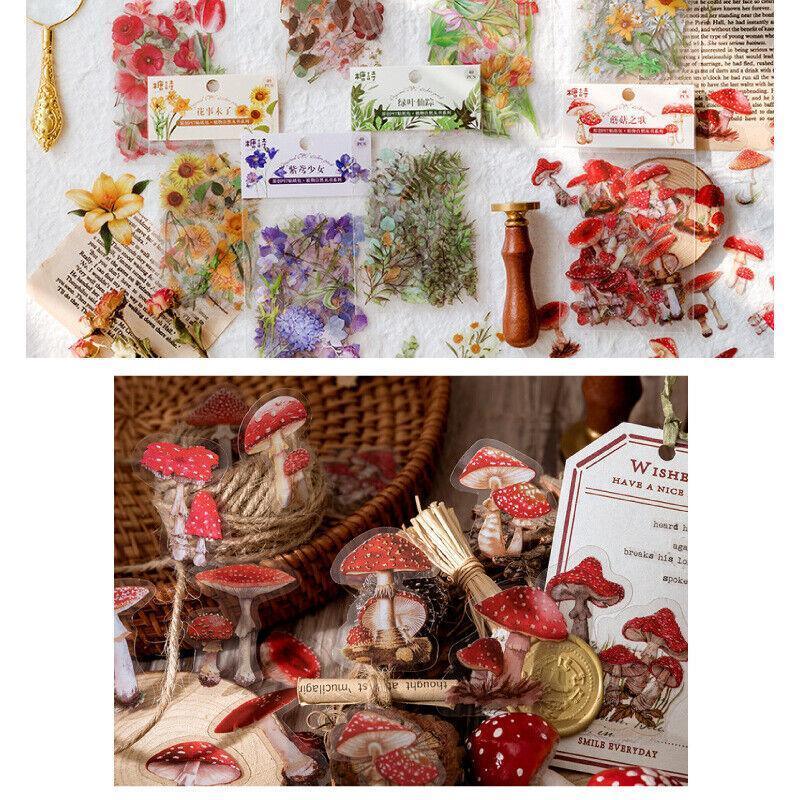 Scrapbooking Flower Stickers Pet Transparent Sticker - D