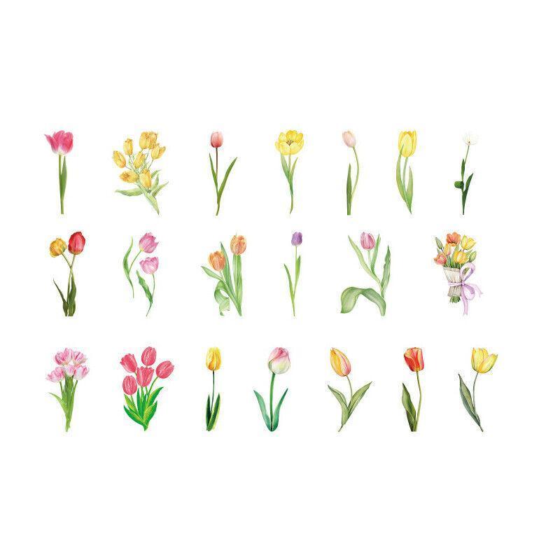Scrapbooking Flower Stickers Pet Transparent Sticker - D