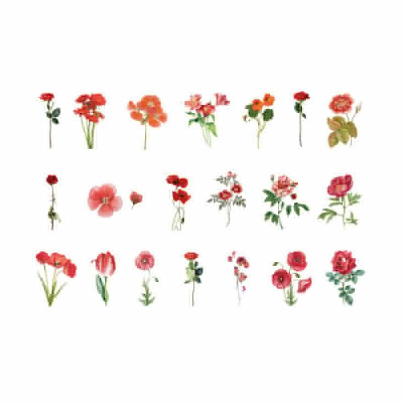 Scrapbooking Flower Stickers Pet Transparent Sticker - G