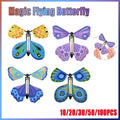 Up To 100X Magic Flying Butterfly Toy Anniversary Greeting Card Birthday Wedding - 10PCS