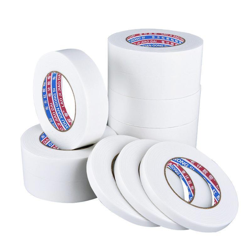 Double Sided White PE Foam Sticky Tape Mounting DIY Craft Strong Adhesive 2.5m - 30mm*2.5m