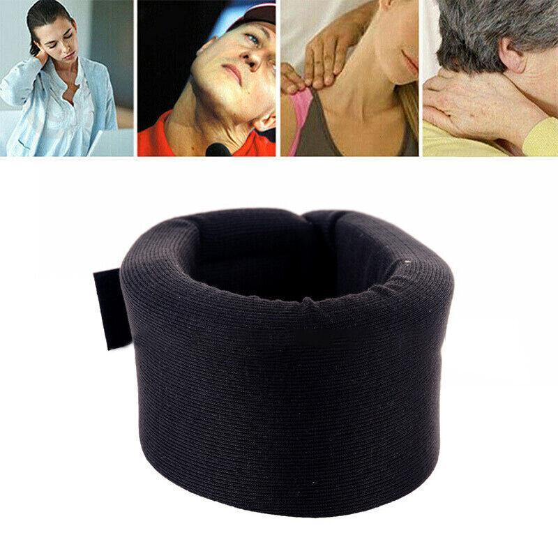 Soft Foam Neck Support Brace Cervical Device Collar Pain Traction Relief Black - L