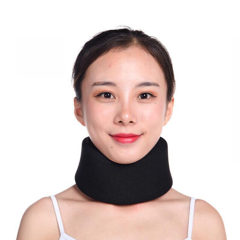 Soft Foam Neck Support Brace Cervical Device Collar Pain Traction Relief Black - L