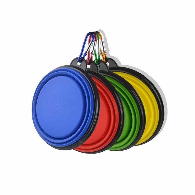 Collapsible Silicone Pet Bowl for Cat Dog Portable Food and Water Feeder - Purple