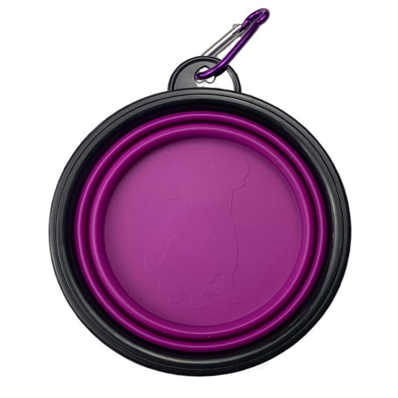 Collapsible Silicone Pet Bowl for Cat Dog Portable Food and Water Feeder - Yellow