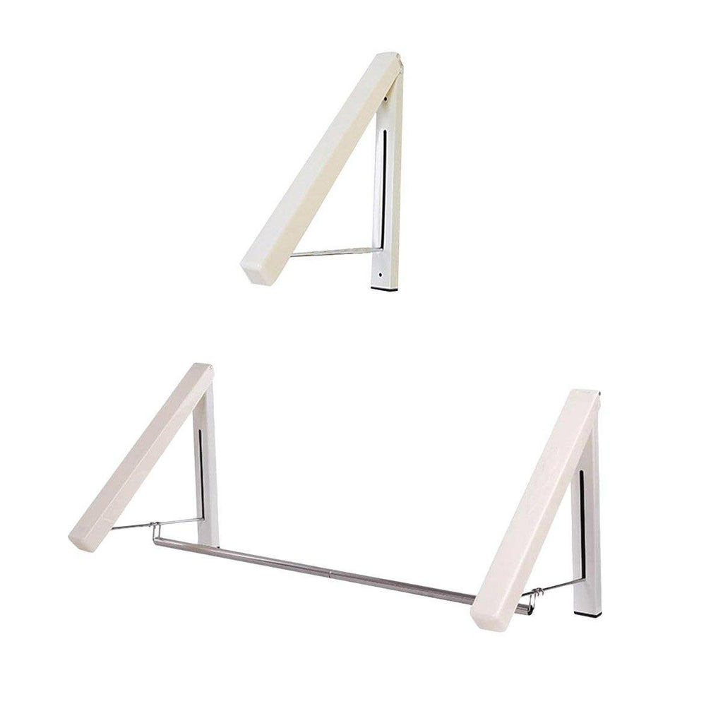 Mini Wall Hanging Retractable Clothes Drying Rack Space Saving Laundry Hanger - B