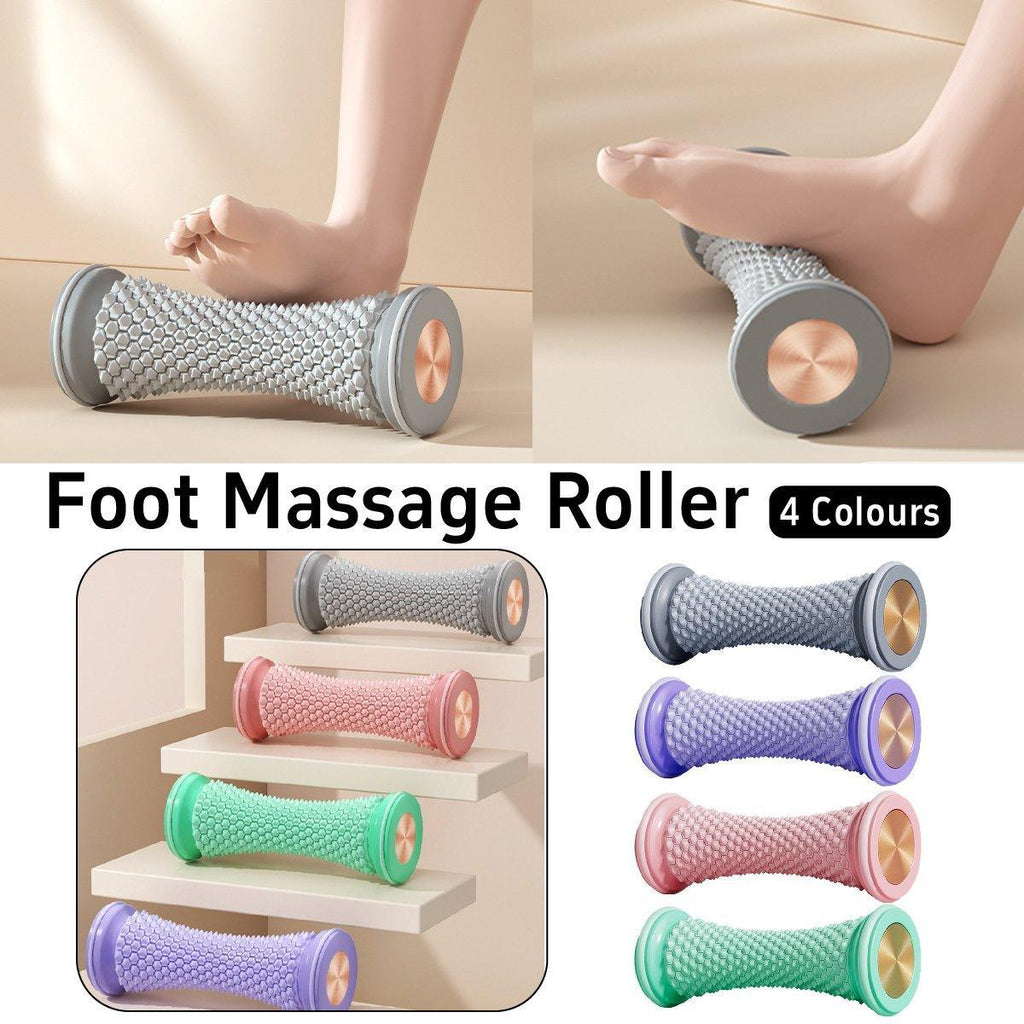 Foot Massage Roller Yoga Trainer Muscle Relaxation Plantar Fascia Relief Fitness - Pink