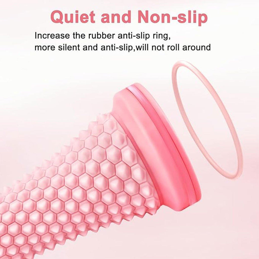 Foot Massage Roller Yoga Trainer Muscle Relaxation Plantar Fascia Relief Fitness - Pink