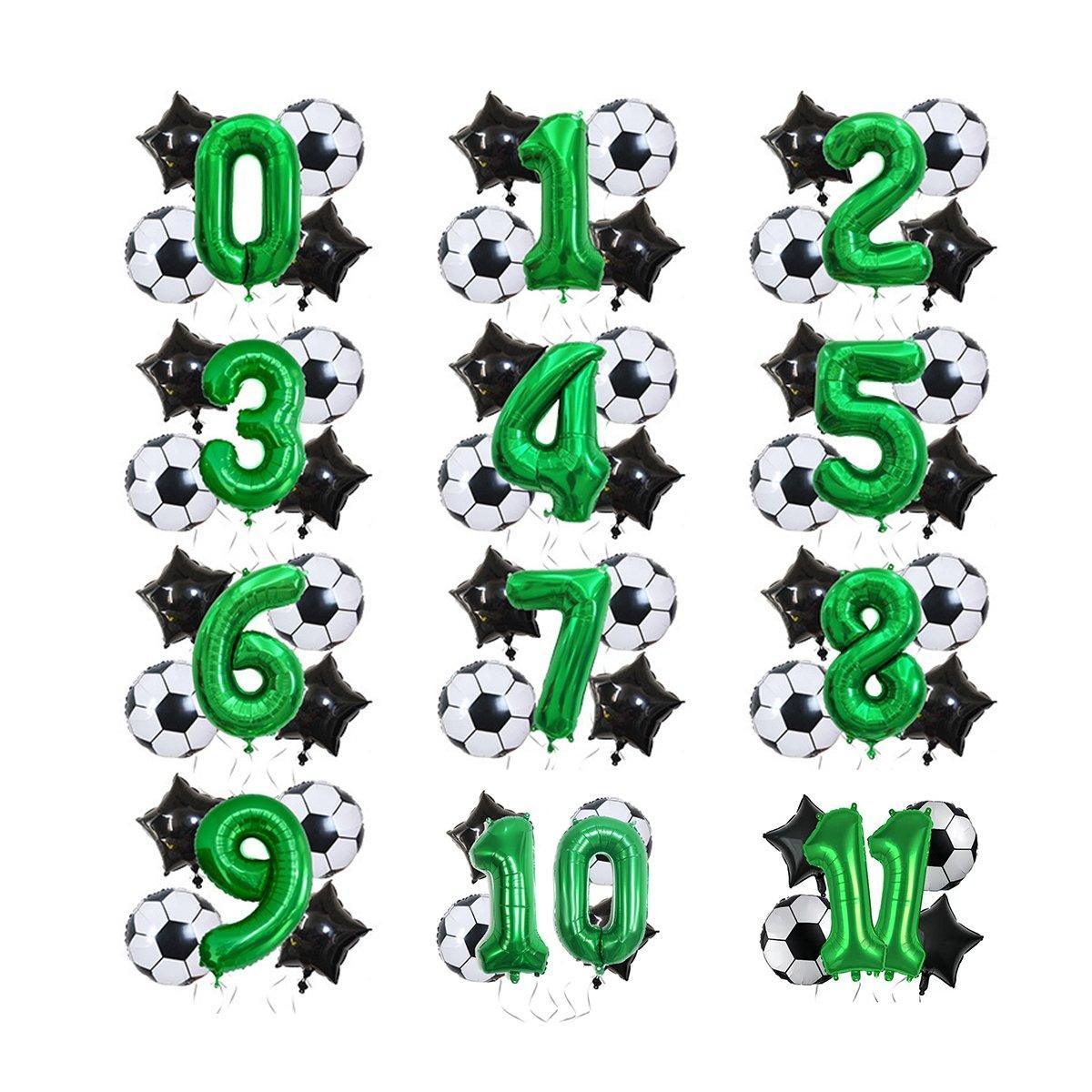 32 Inch Green Soccer Balloons 5 Pieces Set World Cup Birthday Party Decoration - 10