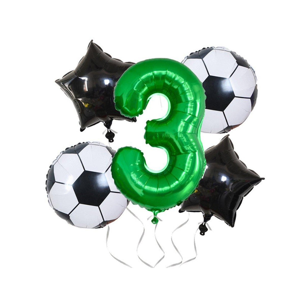 32 Inch Green Soccer Balloons 5 Pieces Set World Cup Birthday Party Decoration - 10