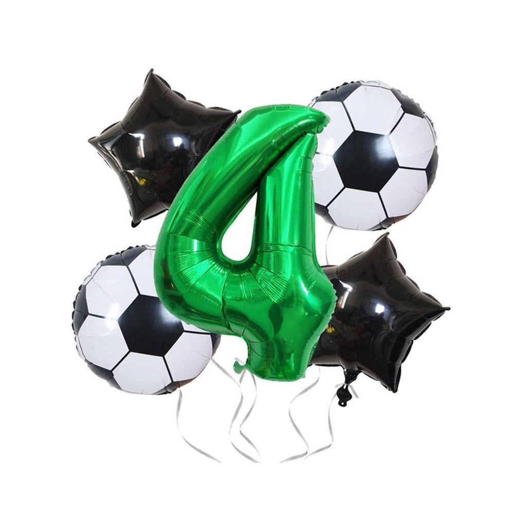 32 Inch Green Soccer Balloons 5 Pieces Set World Cup Birthday Party Decoration - 9