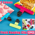 12pcs Plastic Bag Clips Food Storage Sealing Clips Snack Sealer Multi Purpose