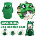 Warm Hooded Cartoon Frog Pet Clothes for Dogs and Cats Autumn Winter Vest - S