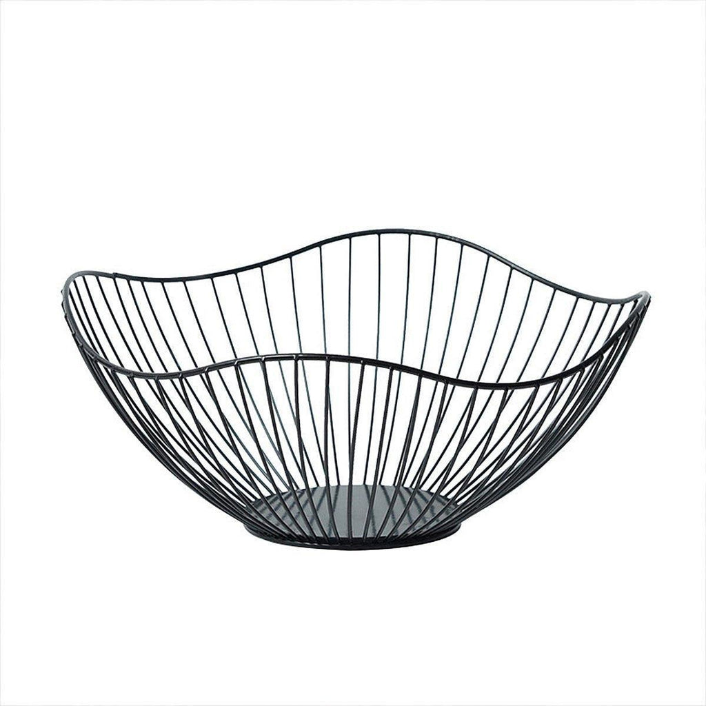 Large Iron Fruit Storage Basket Home Decor Snack Candy Plate Living Room Basket - Gold