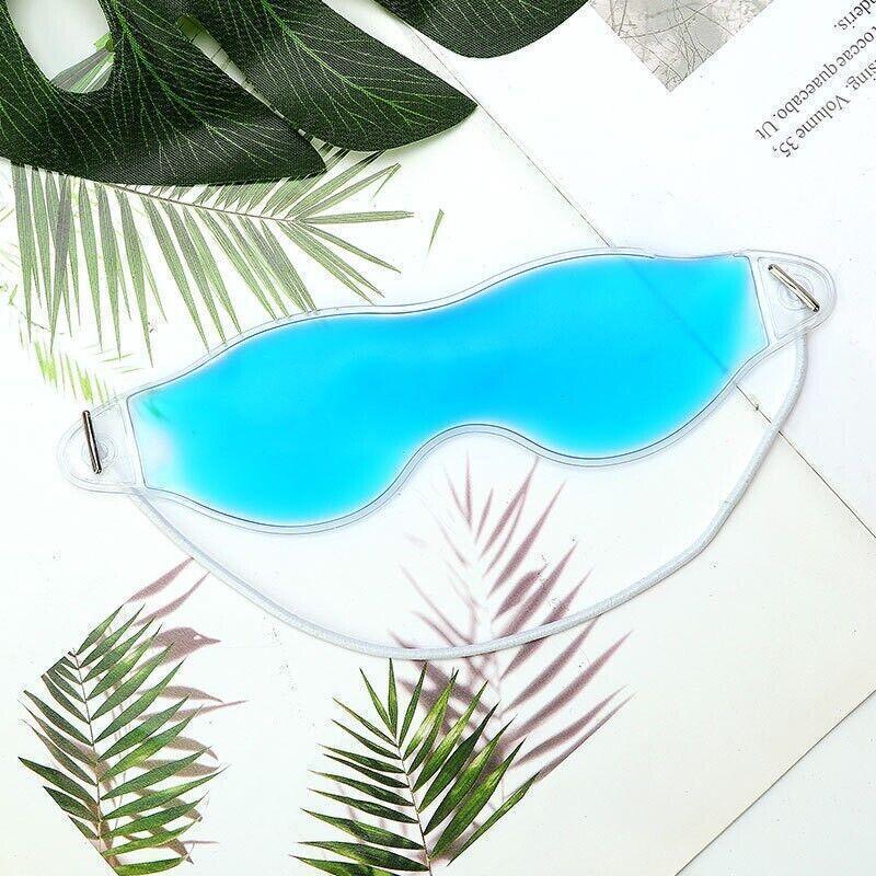 Blue Relaxing Gel Eye Mask Cold Pack Warm Hot Heat Ice Cool Pad Puffiness Headache - 2PCS