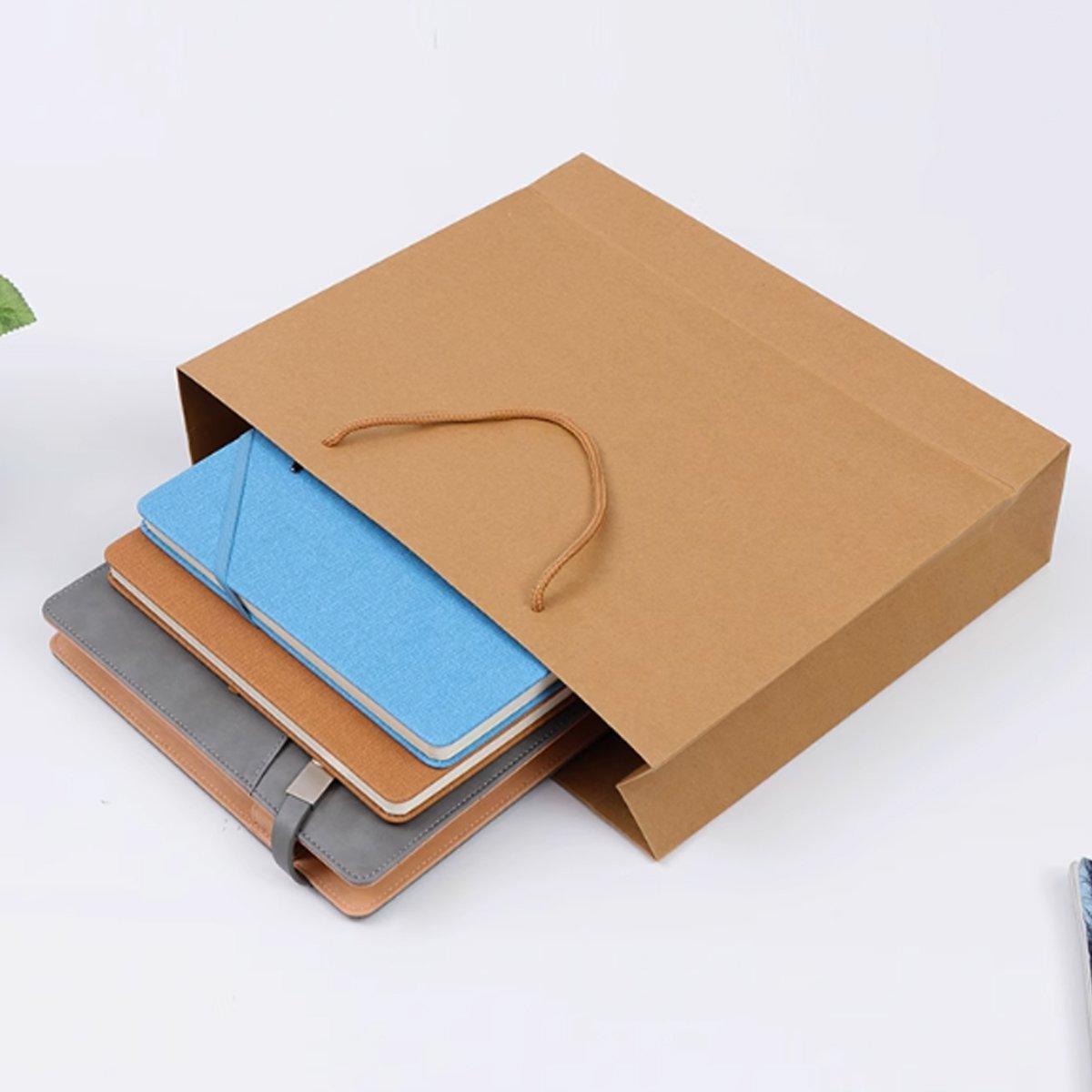 25pcs Paper Gift Bags Handbag Kraft Paper BagsParty Favors Wedding Packaging - 22x30x8cm