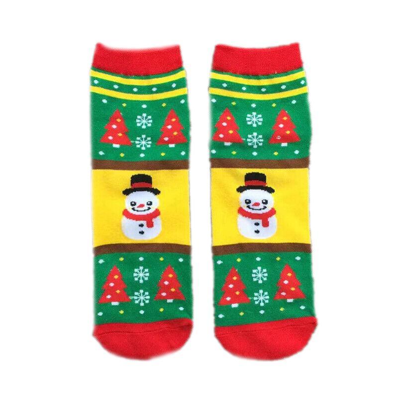 Christmas Socks Santa Reindeer Snowman Pattern Xmas Party Gift Stockings - Santa