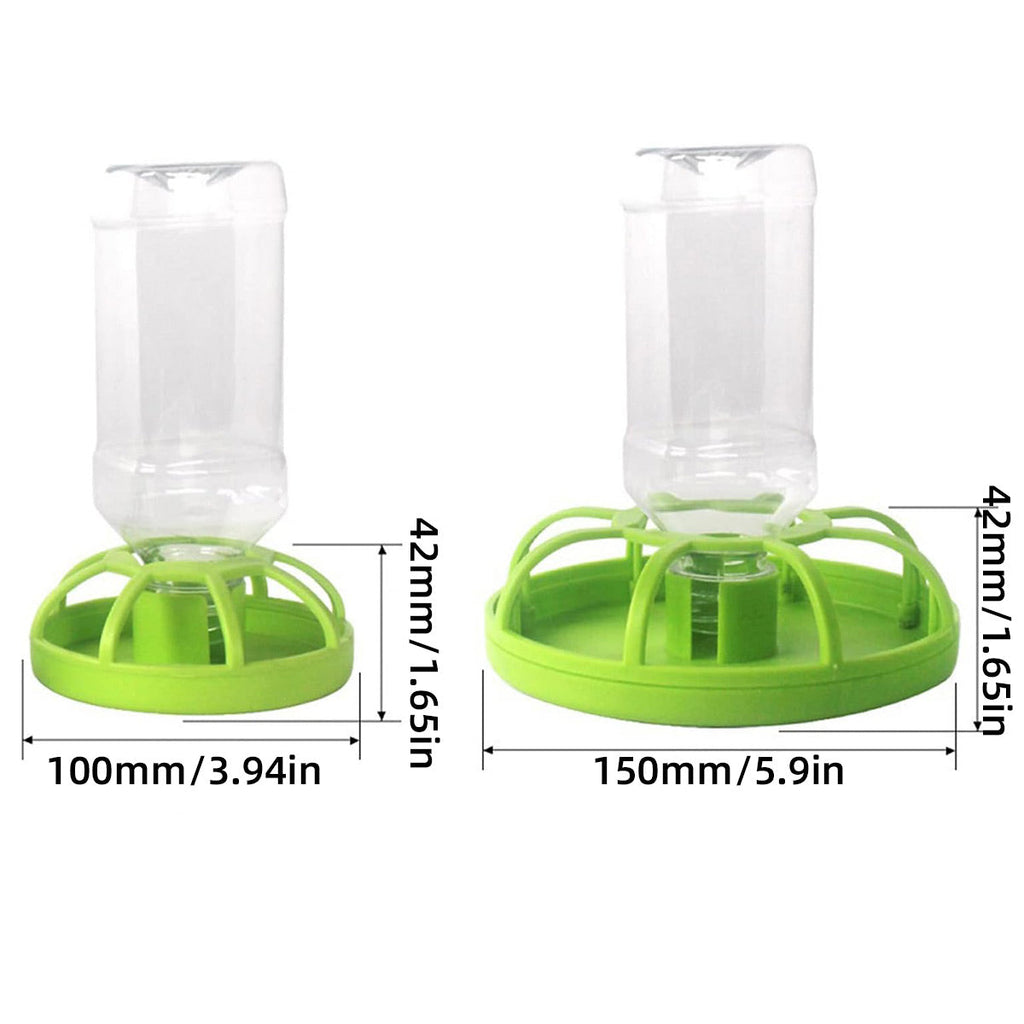 Reptile Water Bowl with Bottle for Lizard Gecko Snake Inverted Bottle Dispenser - Purple Platform S