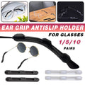 Silicone Eyeglasses Temple Hook Anti Slip Ear Grip Tips Holder for Glasses Spectacles - Transparent 5pairs