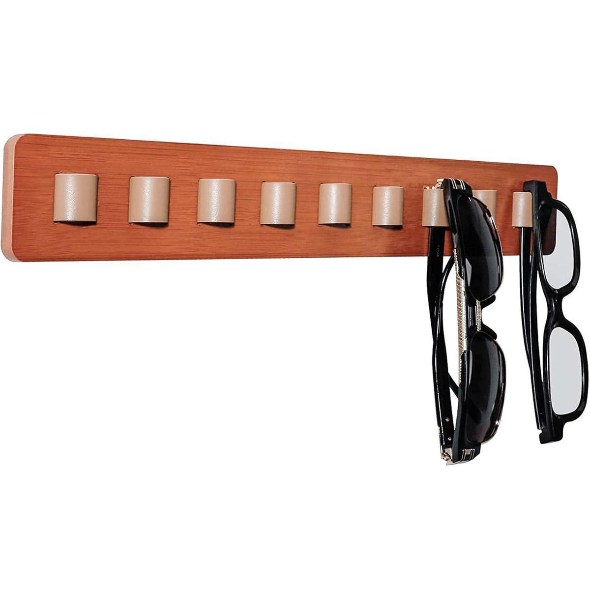 Wall Mount Glasses Storage Rack for Sunglasses Organizer Home Display Rack - White