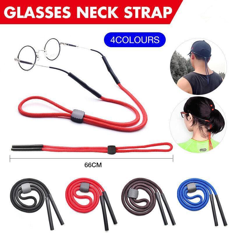 Glasses Lanyard Sports Comfortable Nylon Adjustable Spectacles Neck Strap Cord - Blue