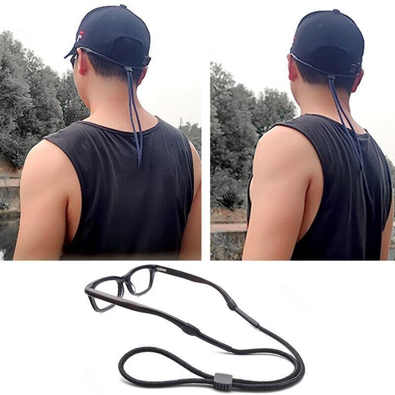 Glasses Lanyard Sports Comfortable Nylon Adjustable Spectacles Neck Strap Cord - Red