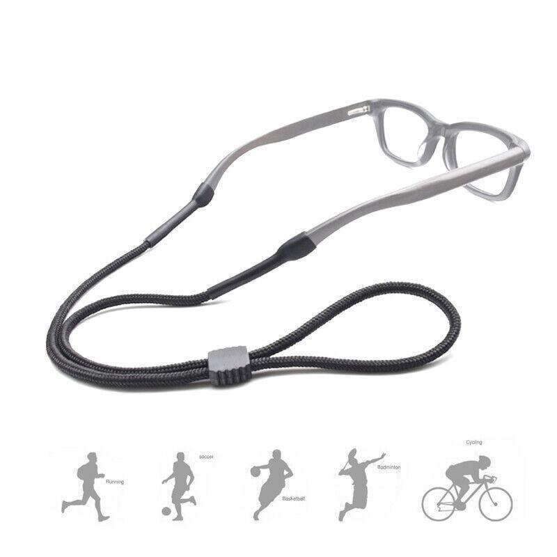 Glasses Lanyard Sports Comfortable Nylon Adjustable Spectacles Neck Strap Cord - Red