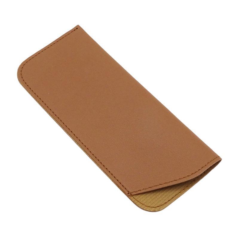 Pu Leather Eyeglass Sunglasses Reading Glasses Case Soft Pouch Bag Pocket - Black