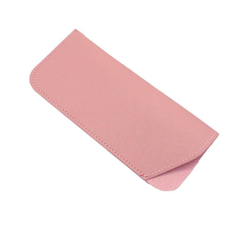 Pu Leather Eyeglass Sunglasses Reading Glasses Case Soft Pouch Bag Pocket - Black