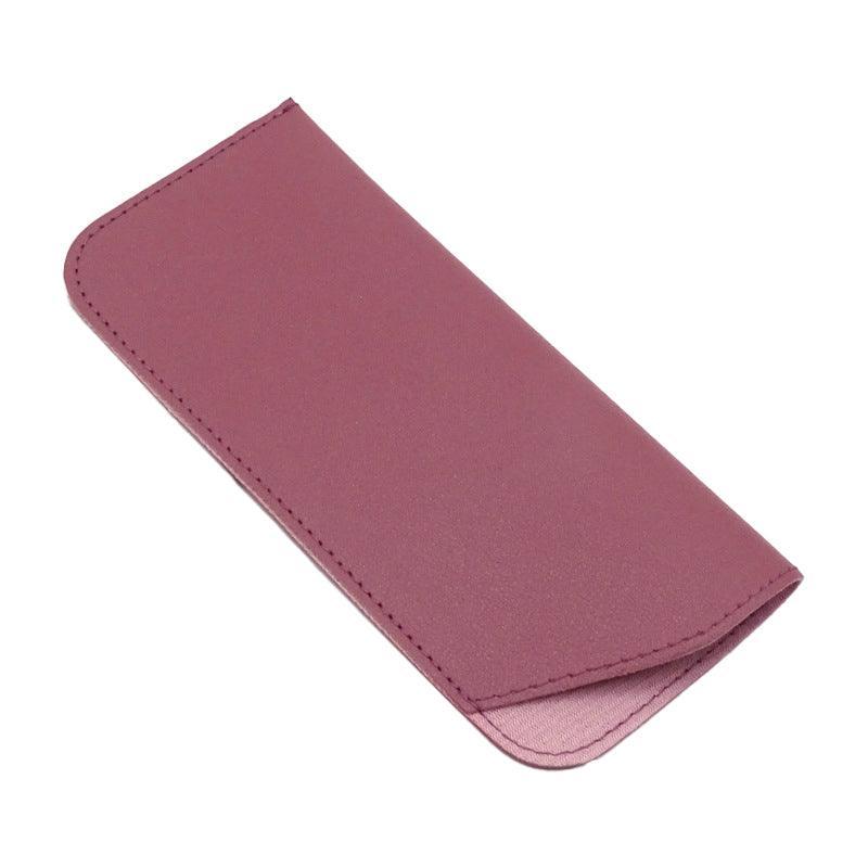 Pu Leather Eyeglass Sunglasses Reading Glasses Case Soft Pouch Bag Pocket - Black