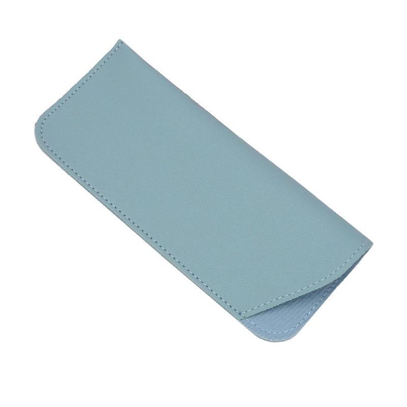 Pu Leather Eyeglass Sunglasses Reading Glasses Case Soft Pouch Bag Pocket - Grey