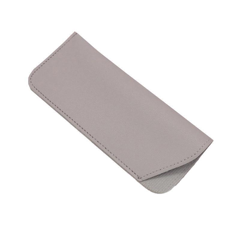 Pu Leather Eyeglass Sunglasses Reading Glasses Case Soft Pouch Bag Pocket - Grey