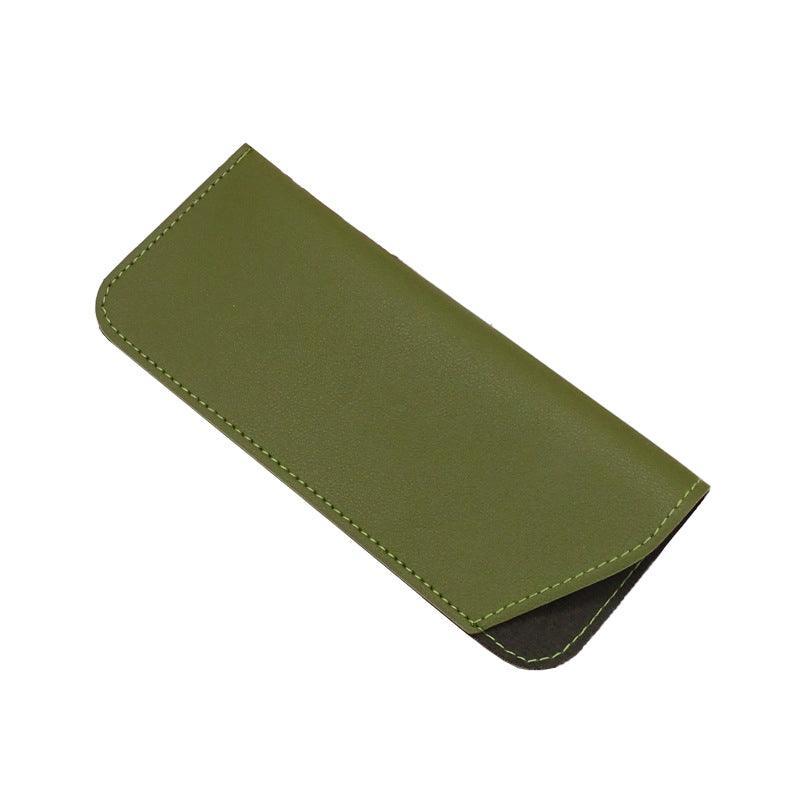 Pu Leather Eyeglass Sunglasses Reading Glasses Case Soft Pouch Bag Pocket - Red