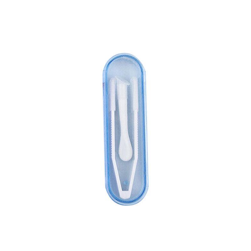 Contact Lens Tweezers Stick Inserter Remover Tool Kit Tip Storage Case Box Set - Yellow