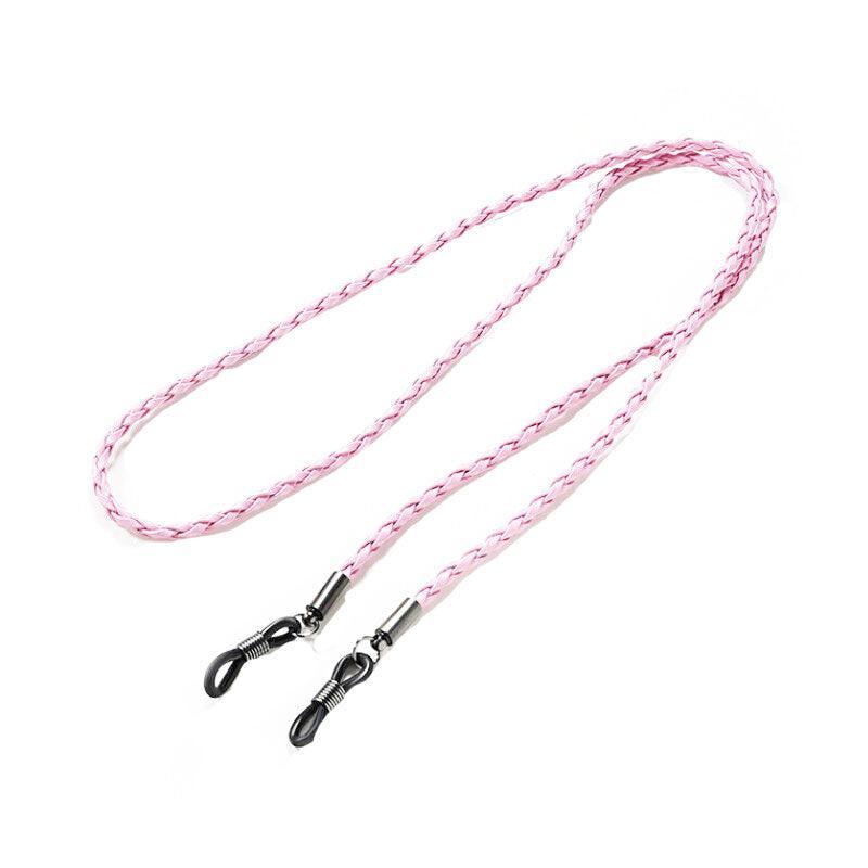 PU Sunglasses Reading Glasses Spectacles Eyeglass Holder Strap Chain - Pink