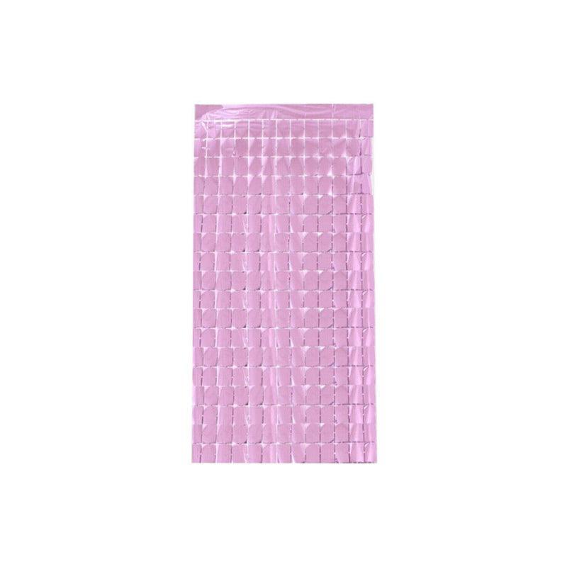 Rectangle Tinsel Curtain Shimmer Wall Backdrop 2M Length Party Decoration Sequin - Blue