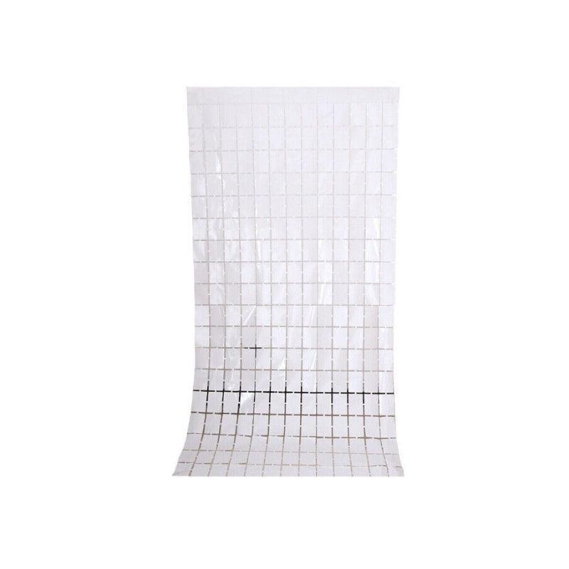 Rectangle Tinsel Curtain Shimmer Wall Backdrop 2M Length Party Decoration Sequin - Blue