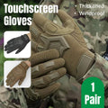 Tactical Full Finger Motorcycle Training Touchscreen Outdoor Sports Gloves - Black-XL