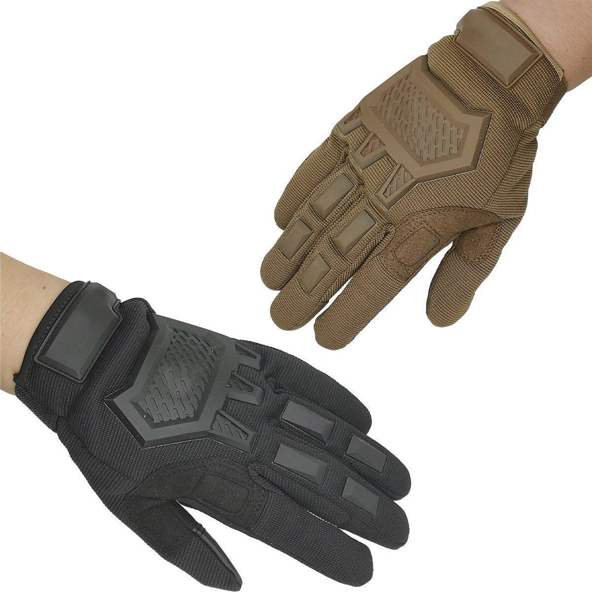 Tactical Full Finger Motorcycle Training Touchscreen Outdoor Sports Gloves - Black-XL