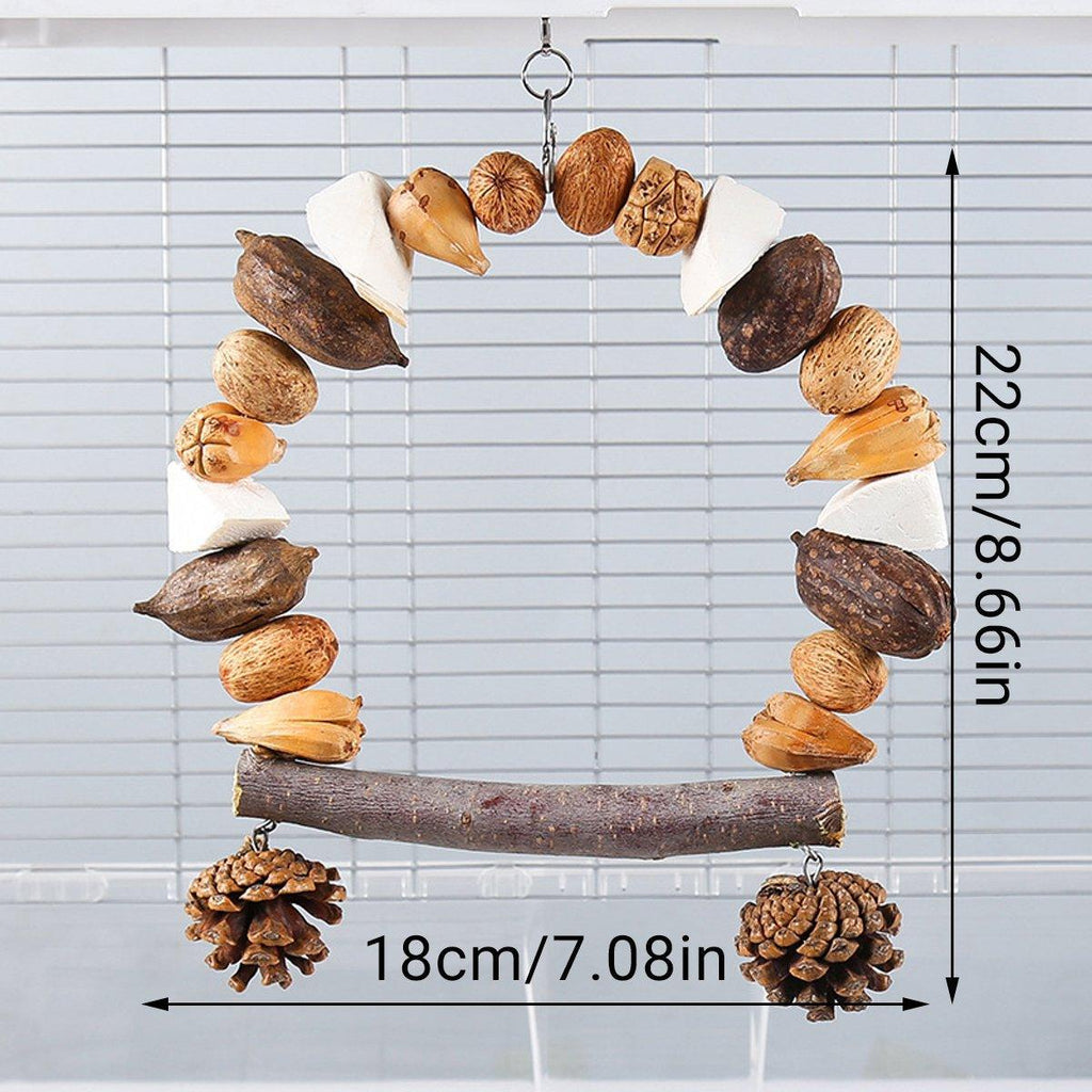 Parrot Chew Toy For Training Climbing Grinding Teeth Relief Durable Bird Toy - Pineapple Fruit