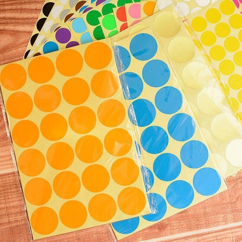 Gold Assorted Sizes Colour Sticker Dots Adhesive Round Labels Circular Spot Scrapbook - 8mm*260 Dots