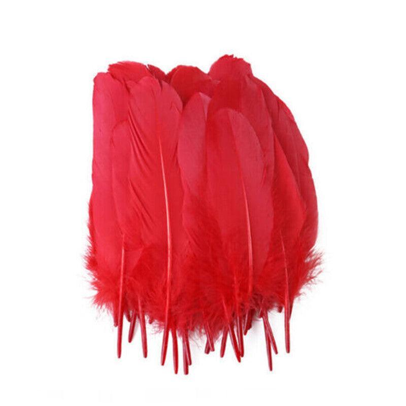 50X Craft Feathers Goose Feather Diy Art Party Decoration Wedding Dream Catcher - Blue