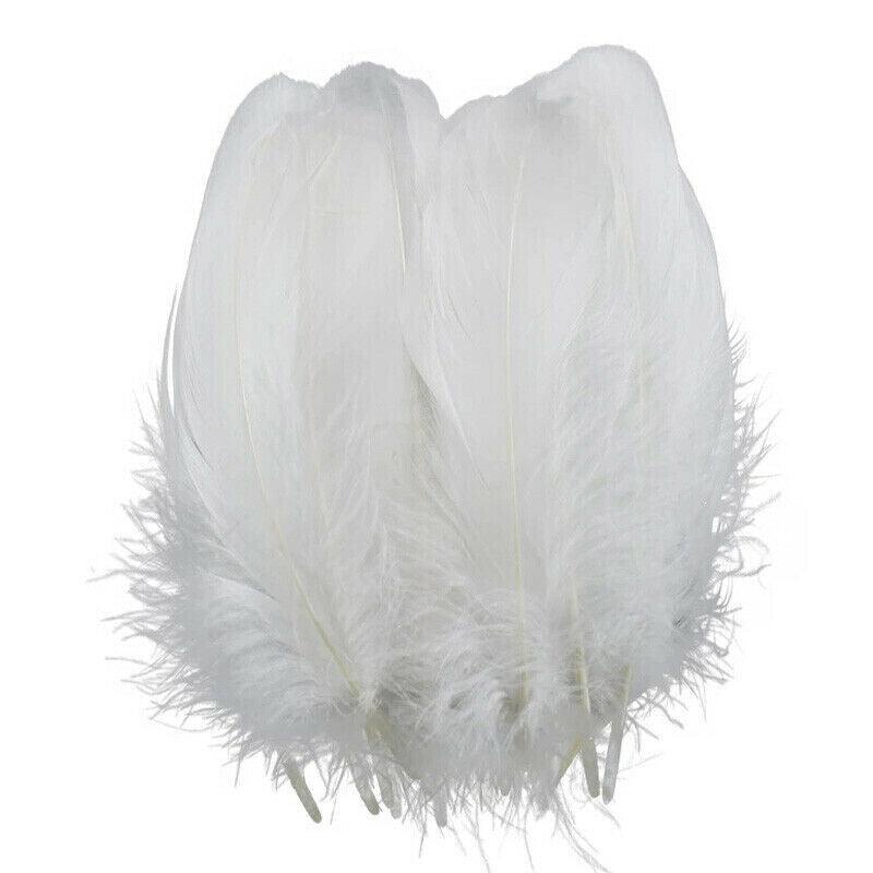 50X Craft Feathers Goose Feather Diy Art Party Decoration Wedding Dream Catcher - Green