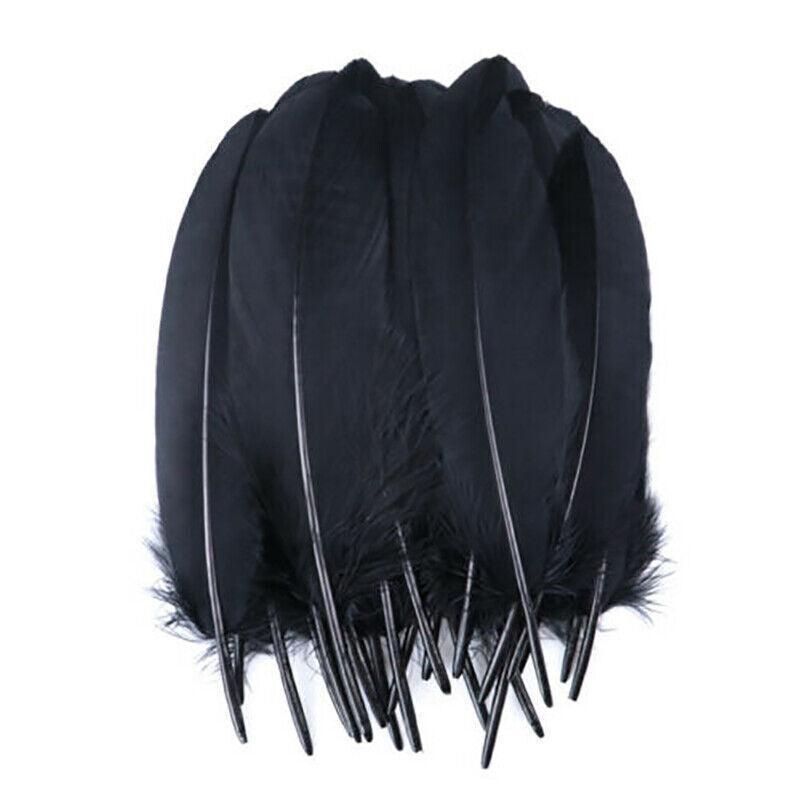 50X Craft Feathers Goose Feather Diy Art Party Decoration Wedding Dream Catcher - Red