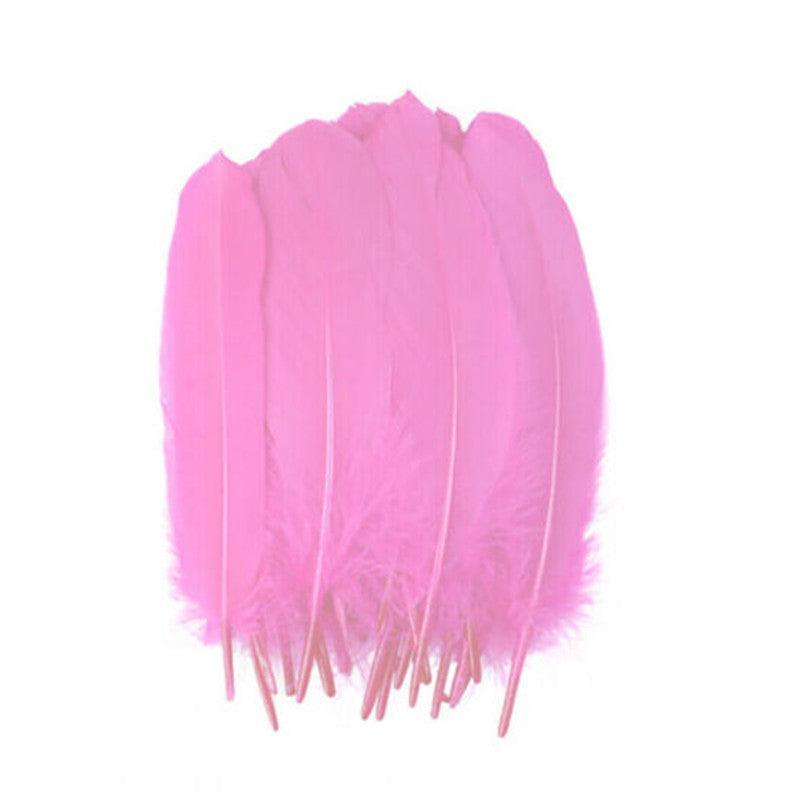 50X Craft Feathers Goose Feather Diy Art Party Decoration Wedding Dream Catcher - Red
